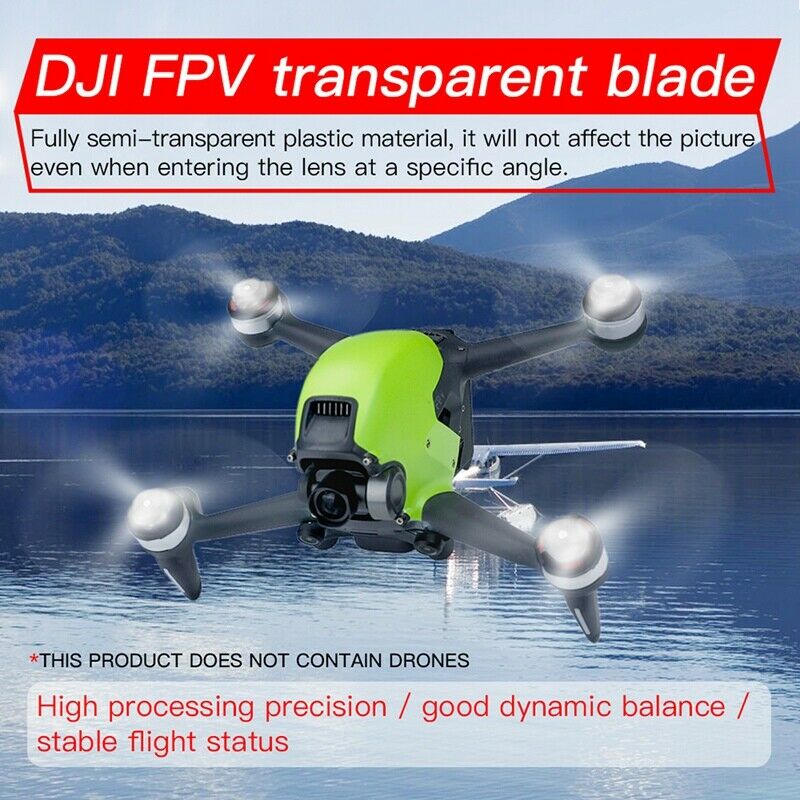 4Pcs Aircraft Transparent Blade Propellers PC Blade Propeller for DJI FPV CrosJ8