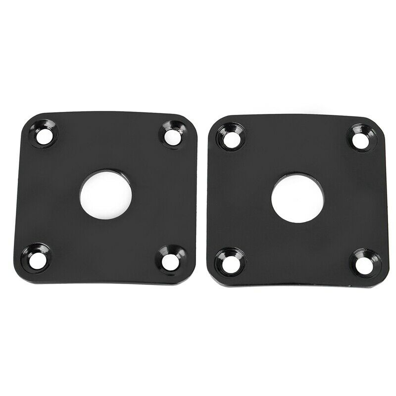 2 Pcs 35MMx35MM Metal Square Guitar Jack Plates JackPlate Cover for LP ElectriW8