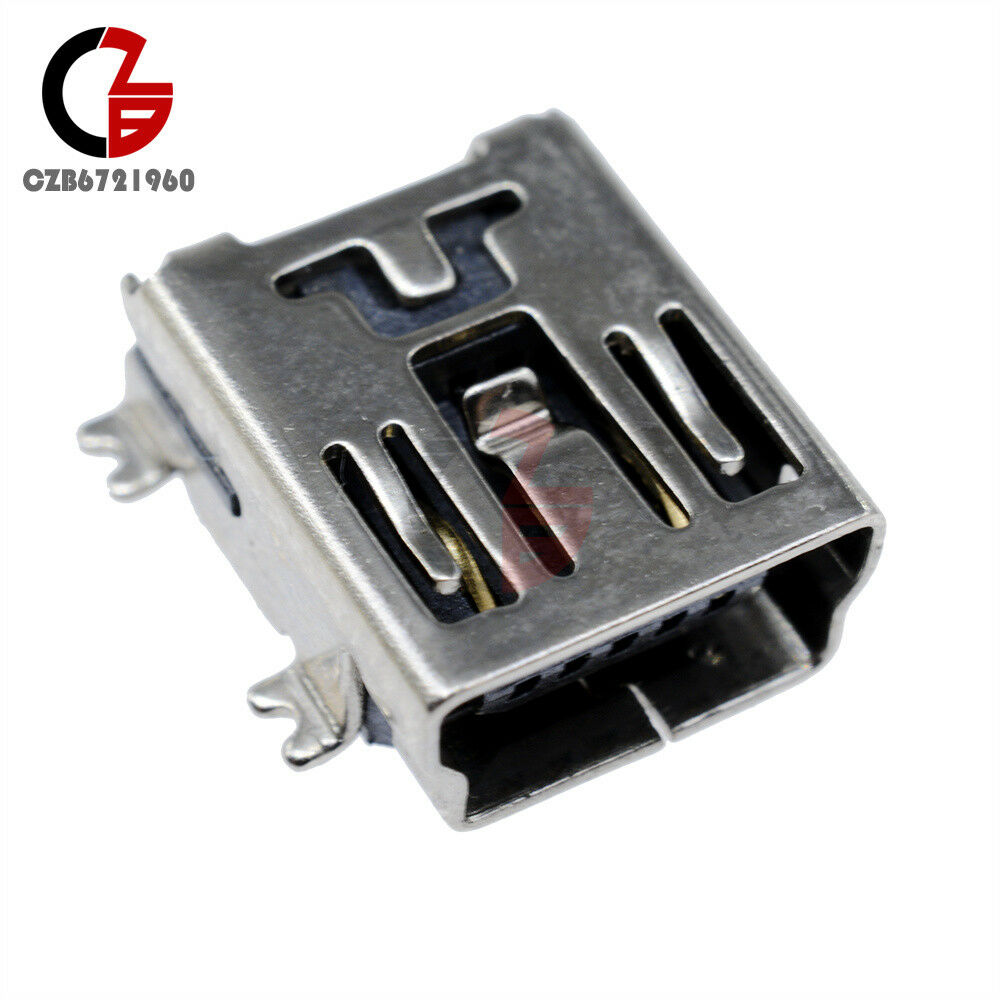 50Pcs Mini USB Type B Female SMT SMD 5-Pin Socket Jack Connector Port PCB Board