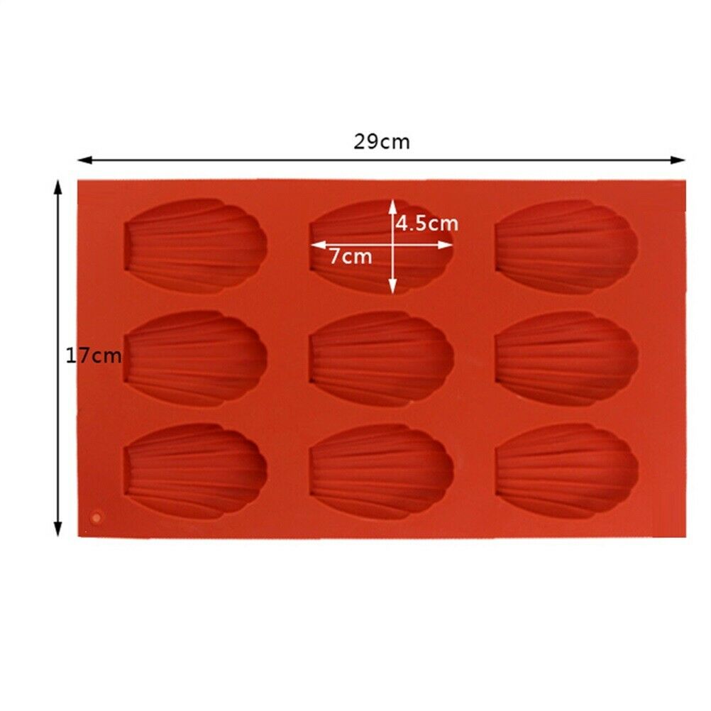 2Pcs Non-stick 9 Cavity Silicone Baking Molds for Cake Chocolate Candy Cookies
