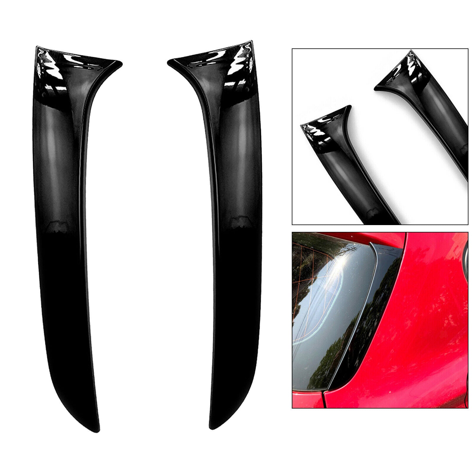 Car Decor Rear Window Spoiler Side Strip Cover Trim For BMW 1 Series Durable