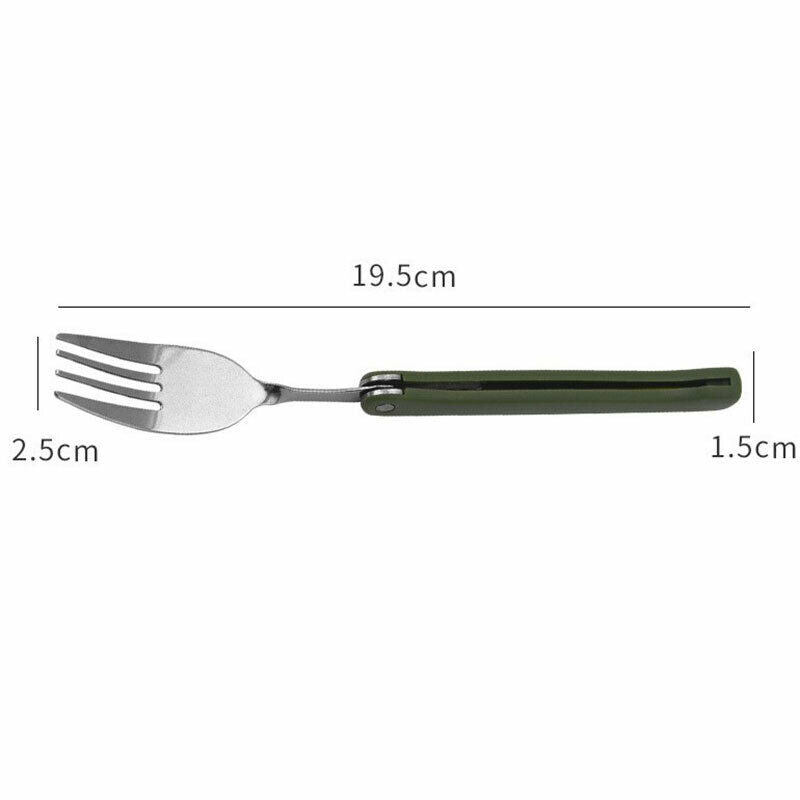 1Set Mini Tableware Set outdoor Tool Folding Cutlery Set with Spoon Fork .l8