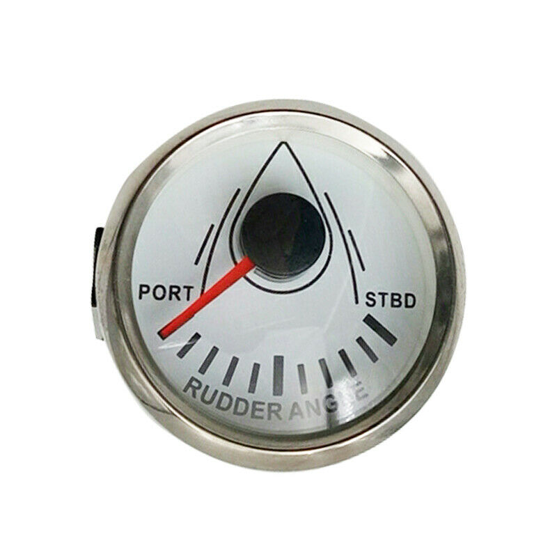 52mm 2" 0-190ohm Rudder Angle Indicator Gauge Meter Marine Yacht 6 LCD Display