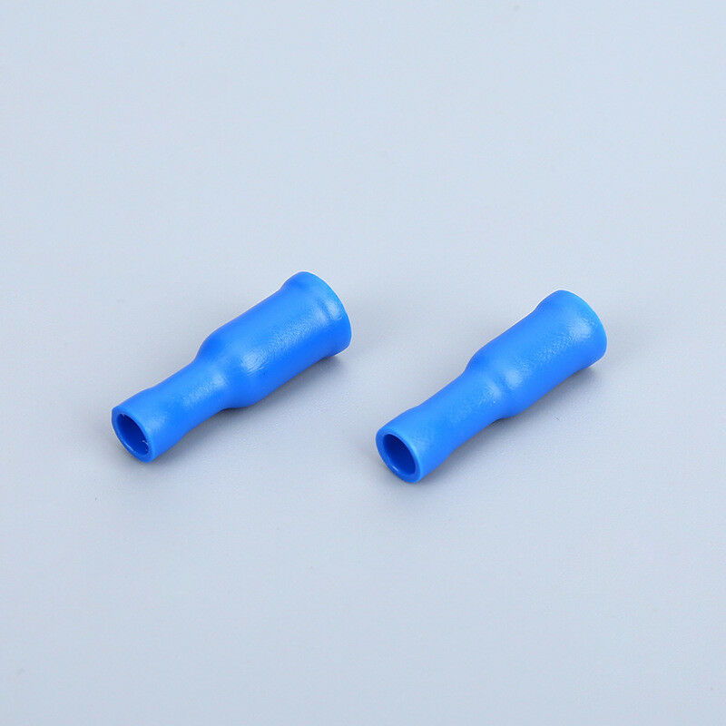 50pair Crimp Terminals Fit for 22-16 AWG Cable Wire Connector Male + Female Blue