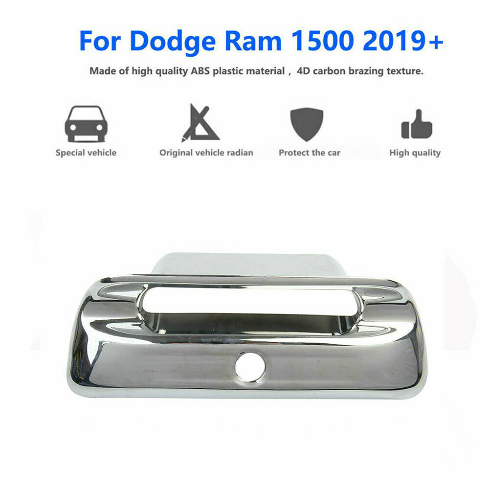 Chrome Car Rear Trunk Door Handle Cover Trim For Dodge Ram 1500 2019 2020 2021