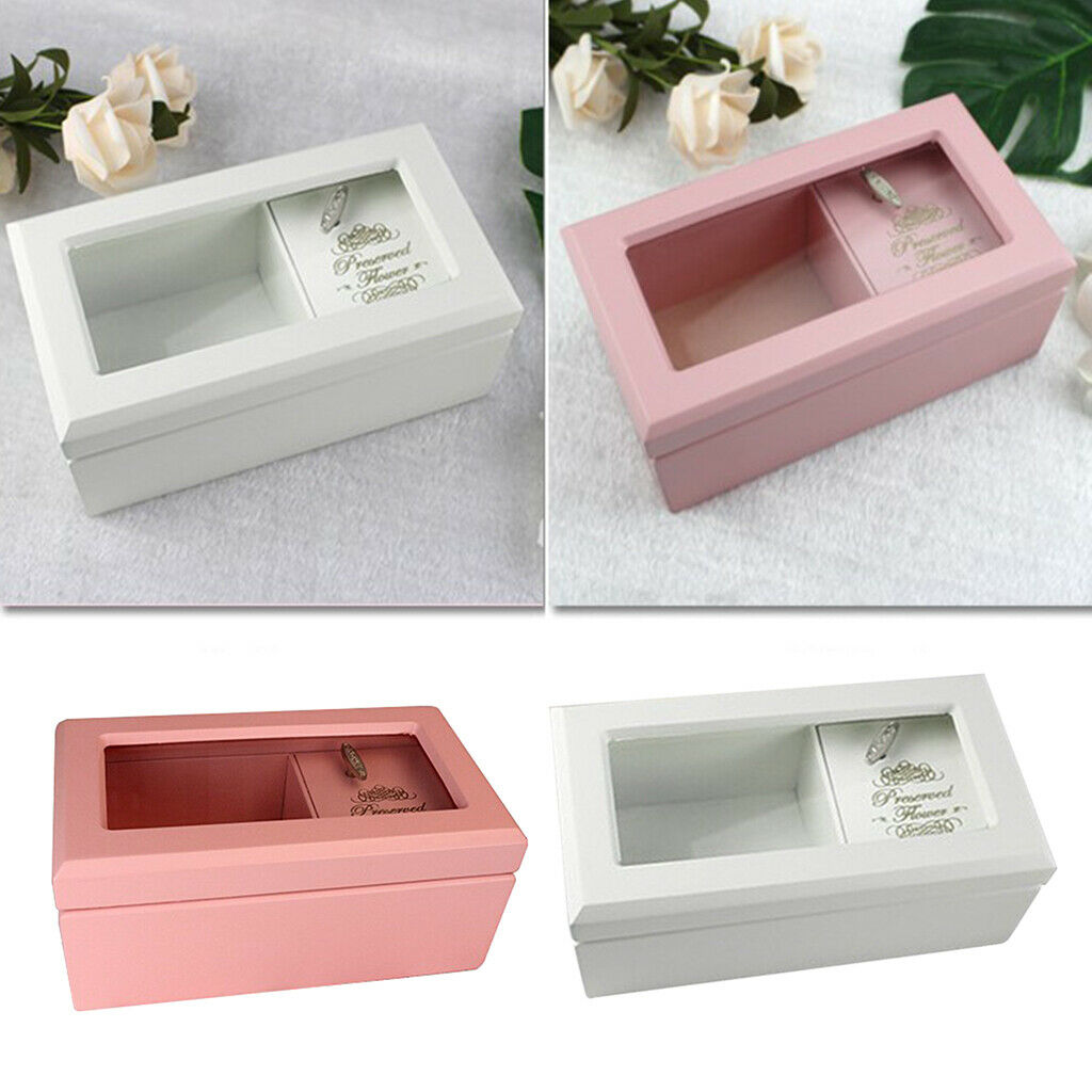 Musical Wooden Jewelry Box Organizer Jewelry Display Jewelry Gift Box White