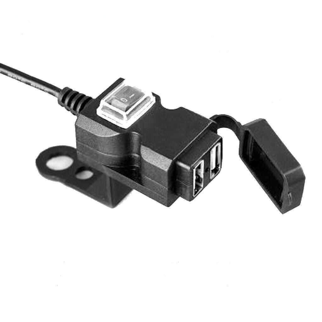 Car Boat Motorbike 12V Dual USB Charger 2.1A Set Dustprooof   9-90V,