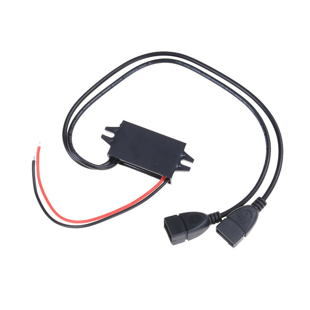 DC-DC 12V to 5V Mini A type USB Dual Converter Step Down Power Module H-qkQ Lt