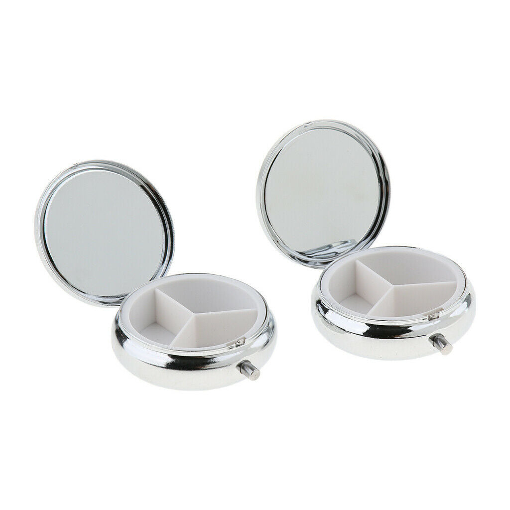 4 Packs 2/3 Slots Travel Pill Box Holder Medicine Case Organizer for Purse