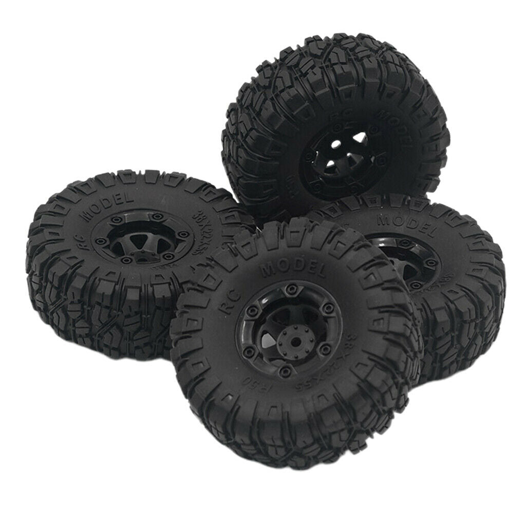 4x Rubber Tyres  Set Fit for 1:12 WLTOYS 12428 12428-A DIY Spare Parts