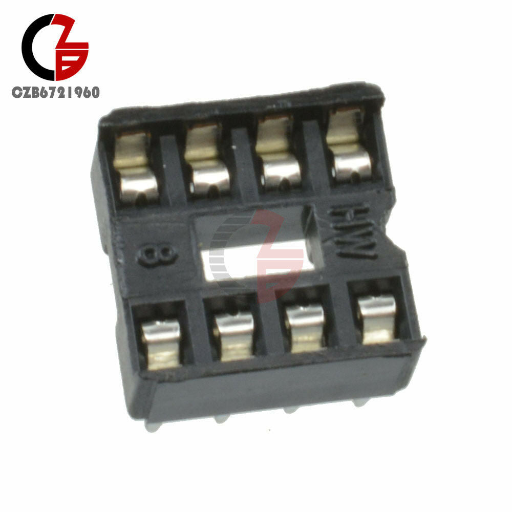 50PCS 8-Pins DIP IC Sockets Adaptor Solder Type Socket