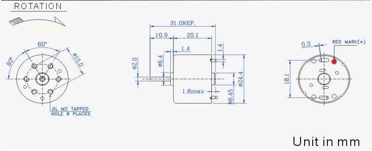 2Pcs DC 1.5-3V 2750R/min 2mm Shaft High Torque Solar Energy Electric Motor