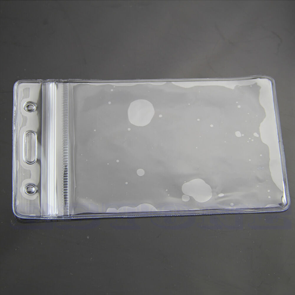 5X Useful PVC Wholesales Clear Anti Water Badge ID Name Waterproof Card Holders