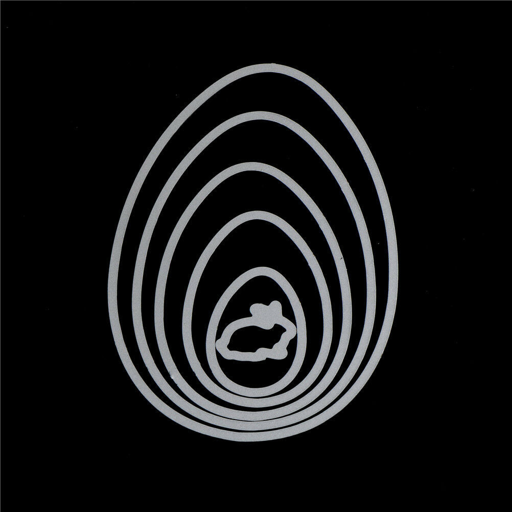 6Pcs Easter Egg and Rabbit Metal Cutting Dies For DIY Scrapbook AlbumPaper.l8