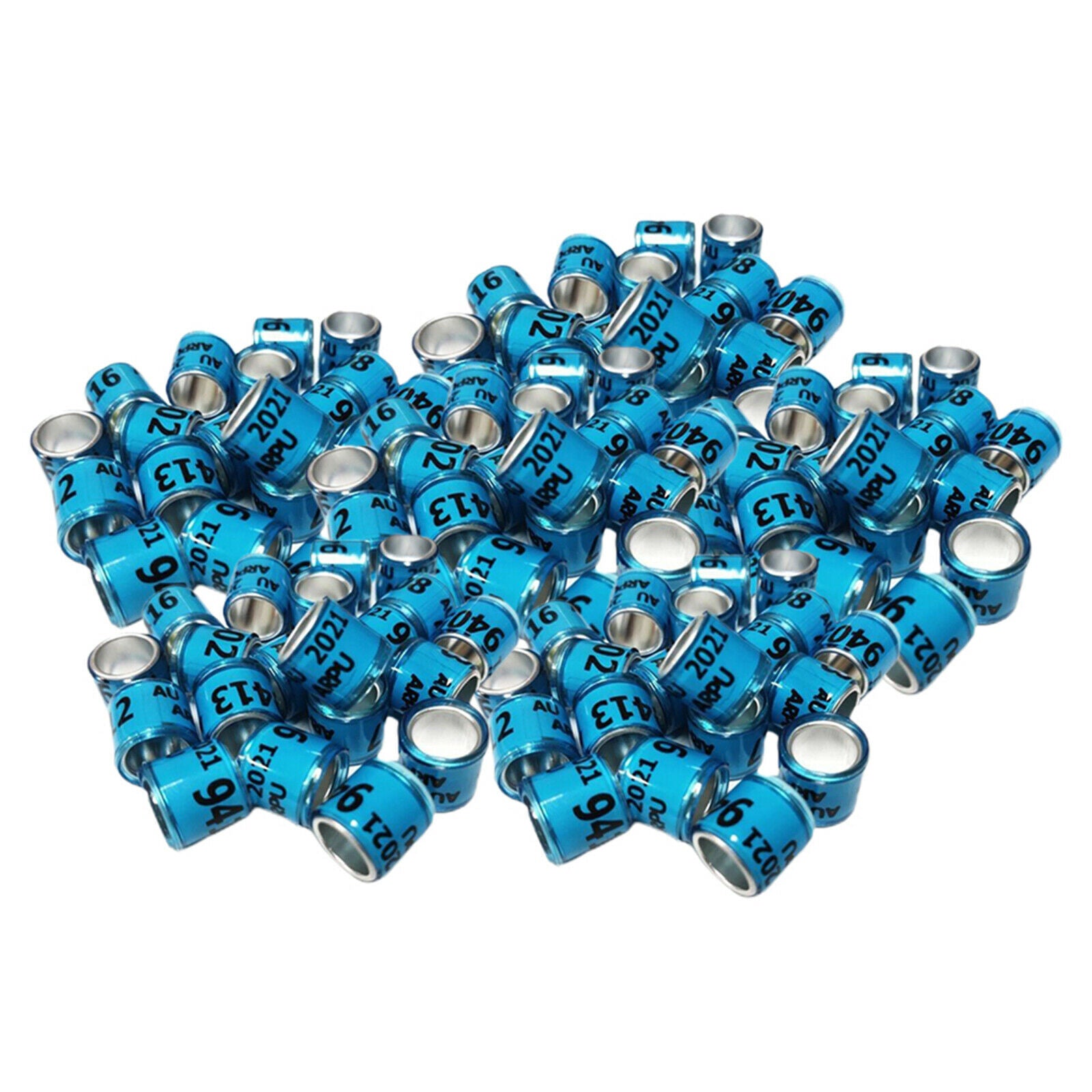 200X 2021 Aluminium Racing Pigeon Foot Rings Bands Numbered 8mm for Poultry