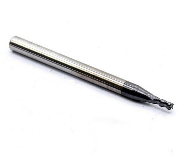 5pcs 1.5mm Tungsten Carbide End Mill 4 Flute HRC45 1.5x4Dx50L Flat Bottom [M1]
