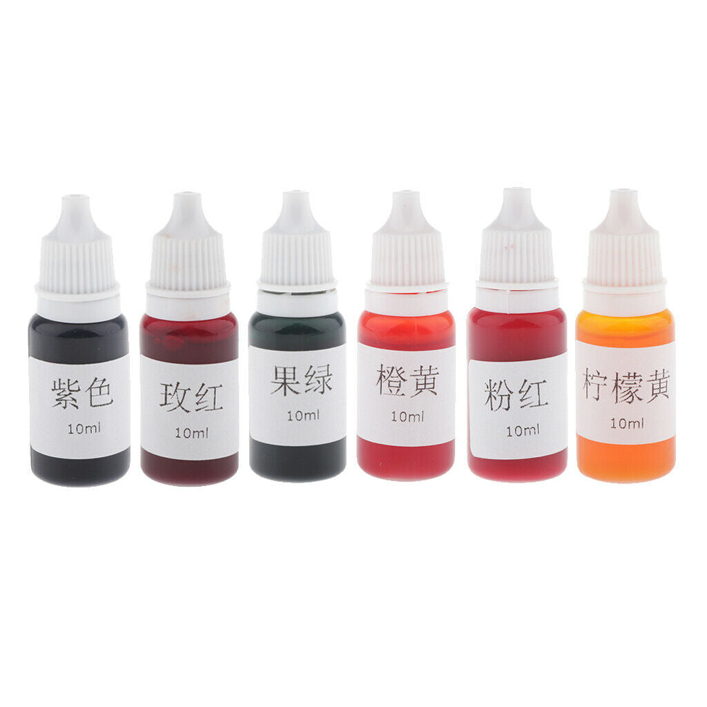6 Colors 10ml Soap Pigments Colors Liquid Soap Dye Colors Cosmetic Supply