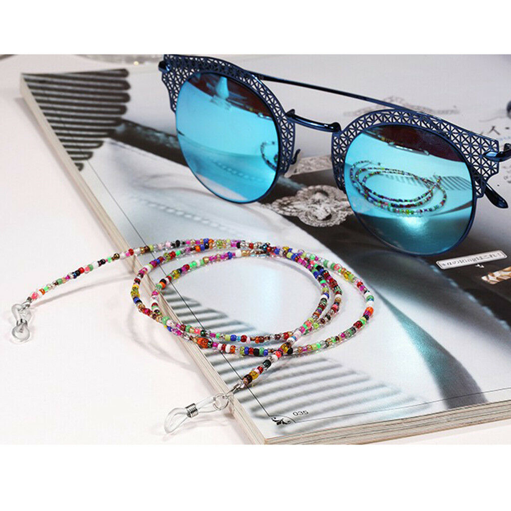 Eyeglasses Cord Holder Colorful Bead Lanyard Neck Strap Rope