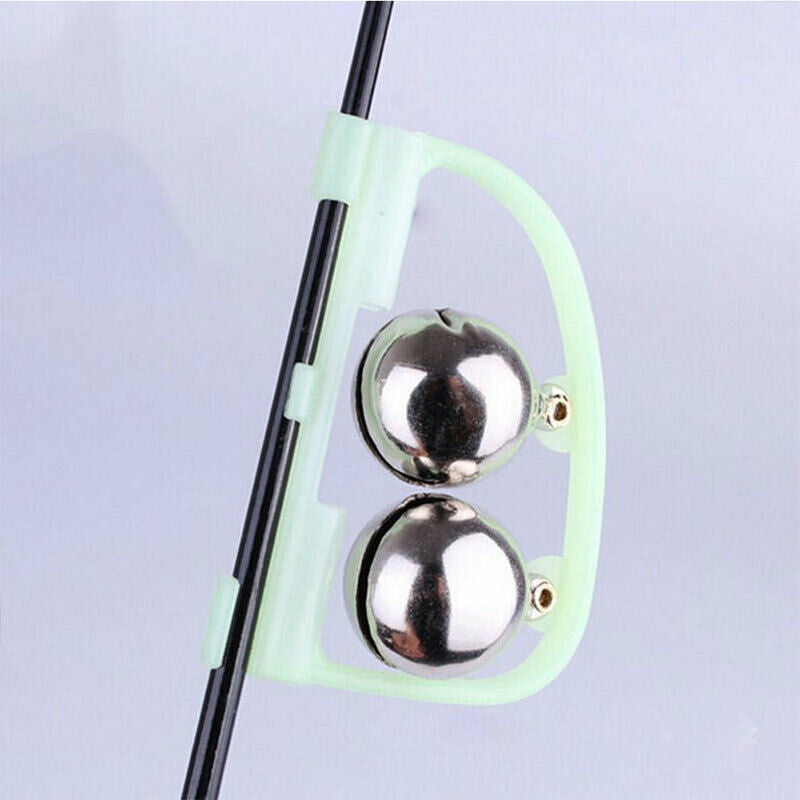 Fluorescent Fishing Tackle Rod Pole Tip Clip Twin Bell Alarm Alert Night .l8
