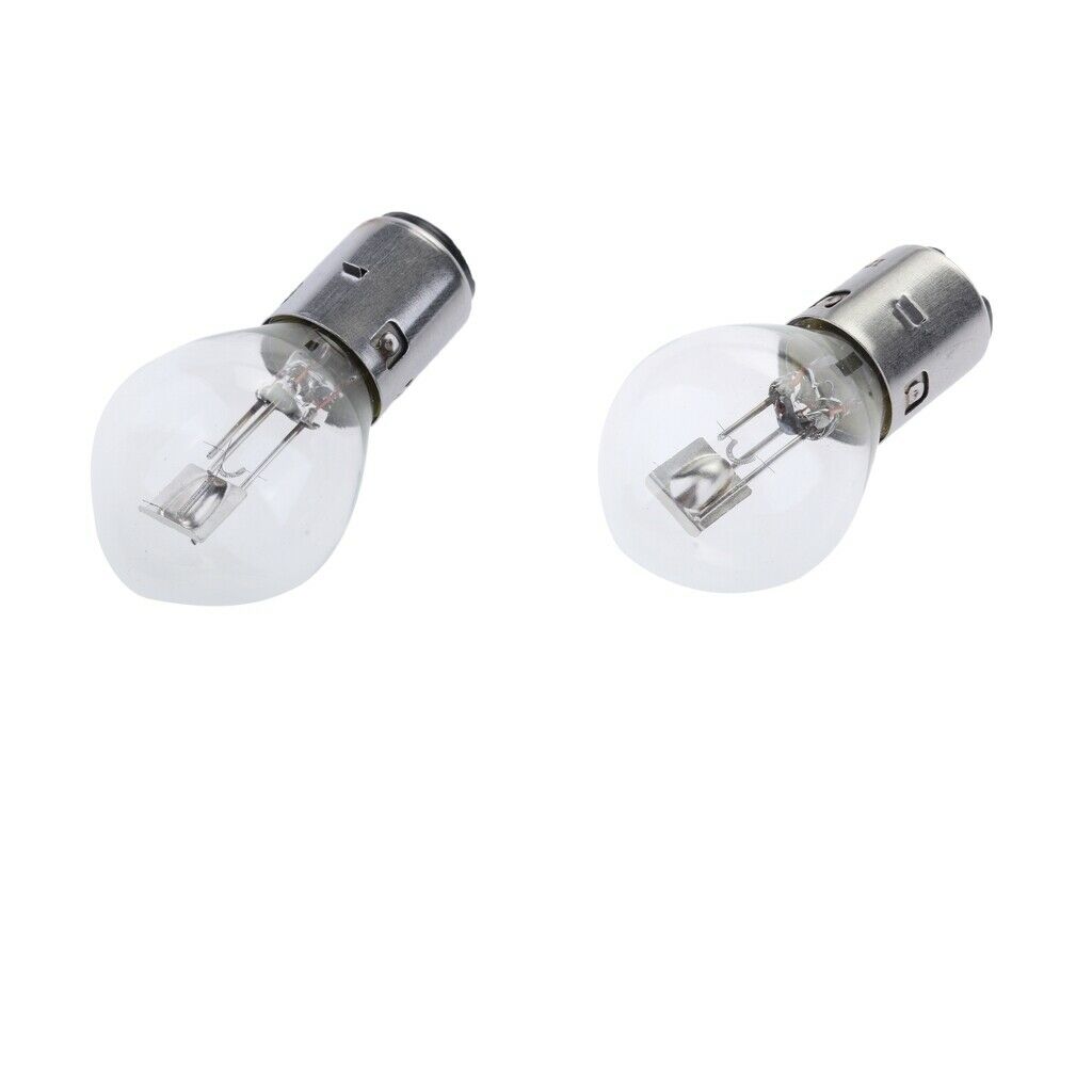 2x 12V 35W Bright White Halogen Headlight Bulbs Clear BA20D S2