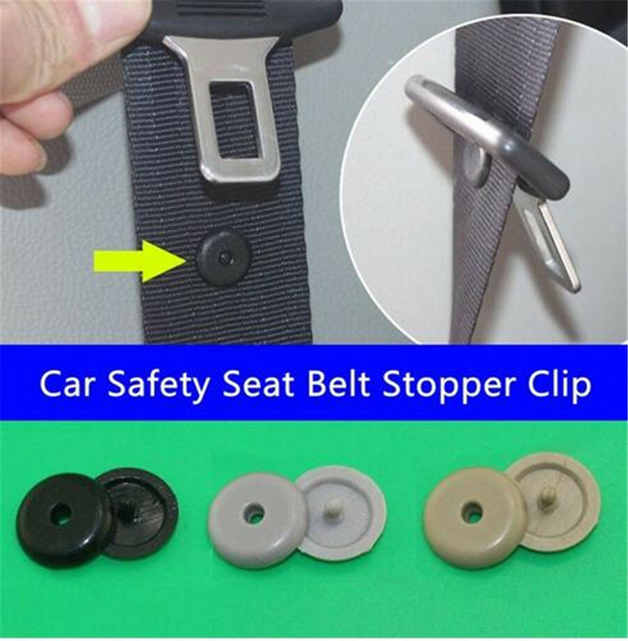50Pcs Universal Car Seat Belt Stopper Buckle Button Fastener Safety Belt Clips
