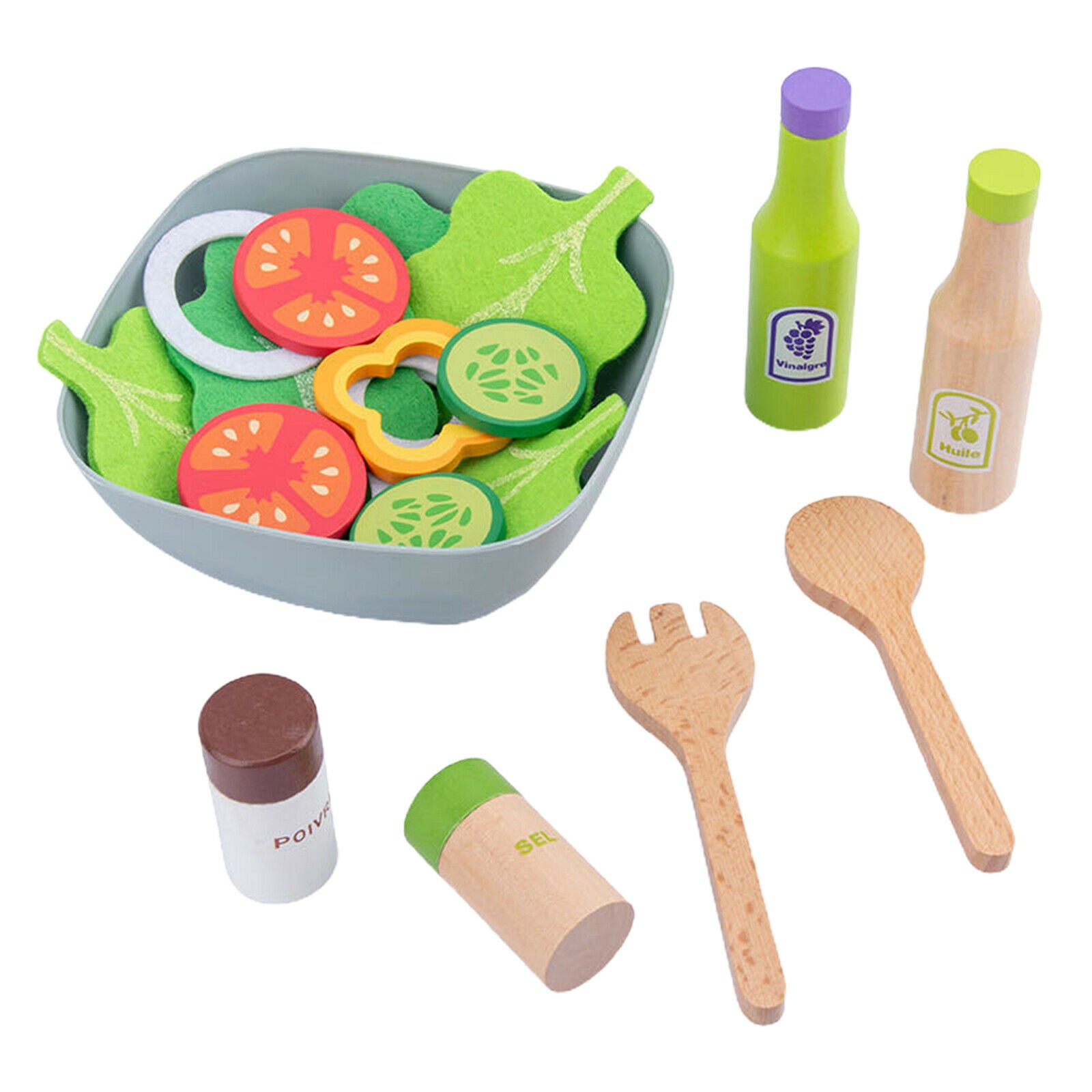 Game Simulation Kitchen Fruit Vegetable Salad Making Learning Toys Gift for Kids