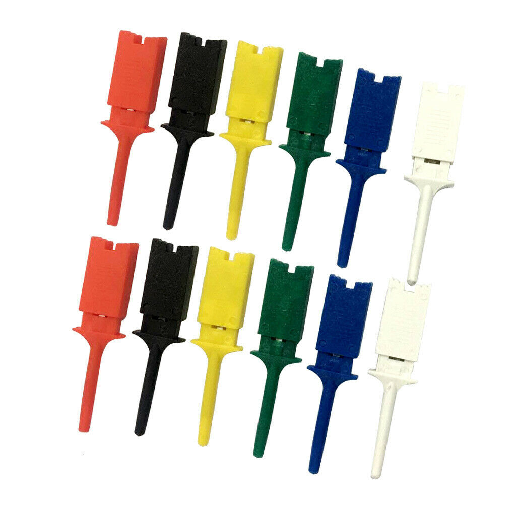 Electrical Testing Hook Clip Grabber Mini Hook Clip Test Hook Grabber x 12