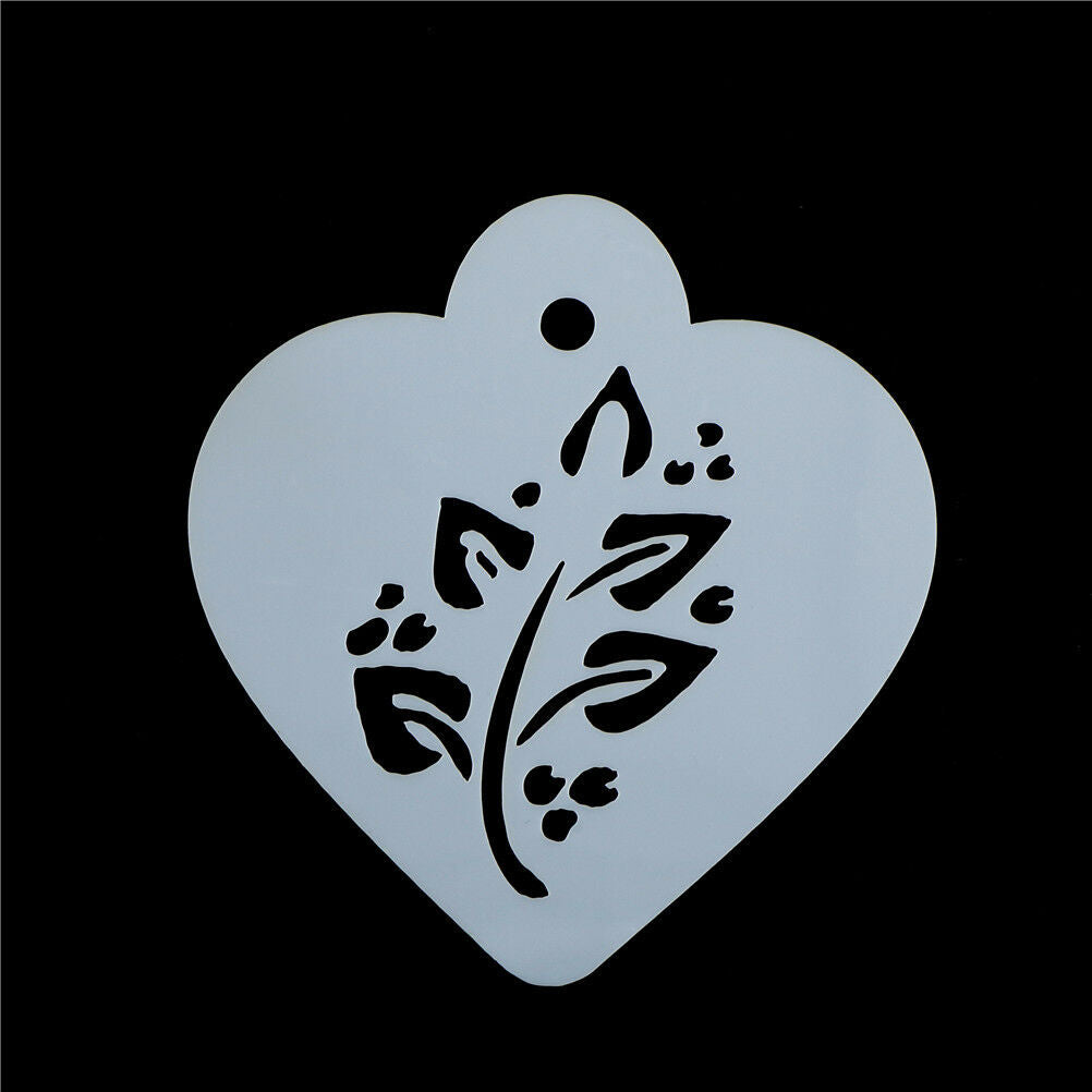Excellent Rose Flower Leaf Cake Stencil Wedding Coffee CupcakeCookieDecora.l8