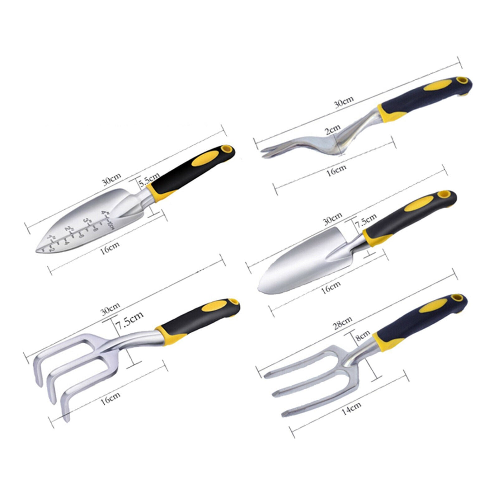 5pcs Aluminum Alloy Gardening Supplies Gifts Trowel Weeding Fork Garden Kit