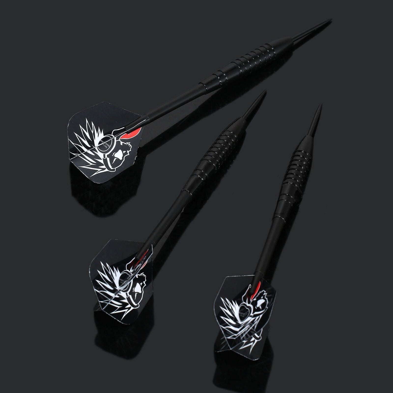 3pcs Steel Needle Tip Dart Darts Black Torpedo Shape Barrel with Nice Flight 22g