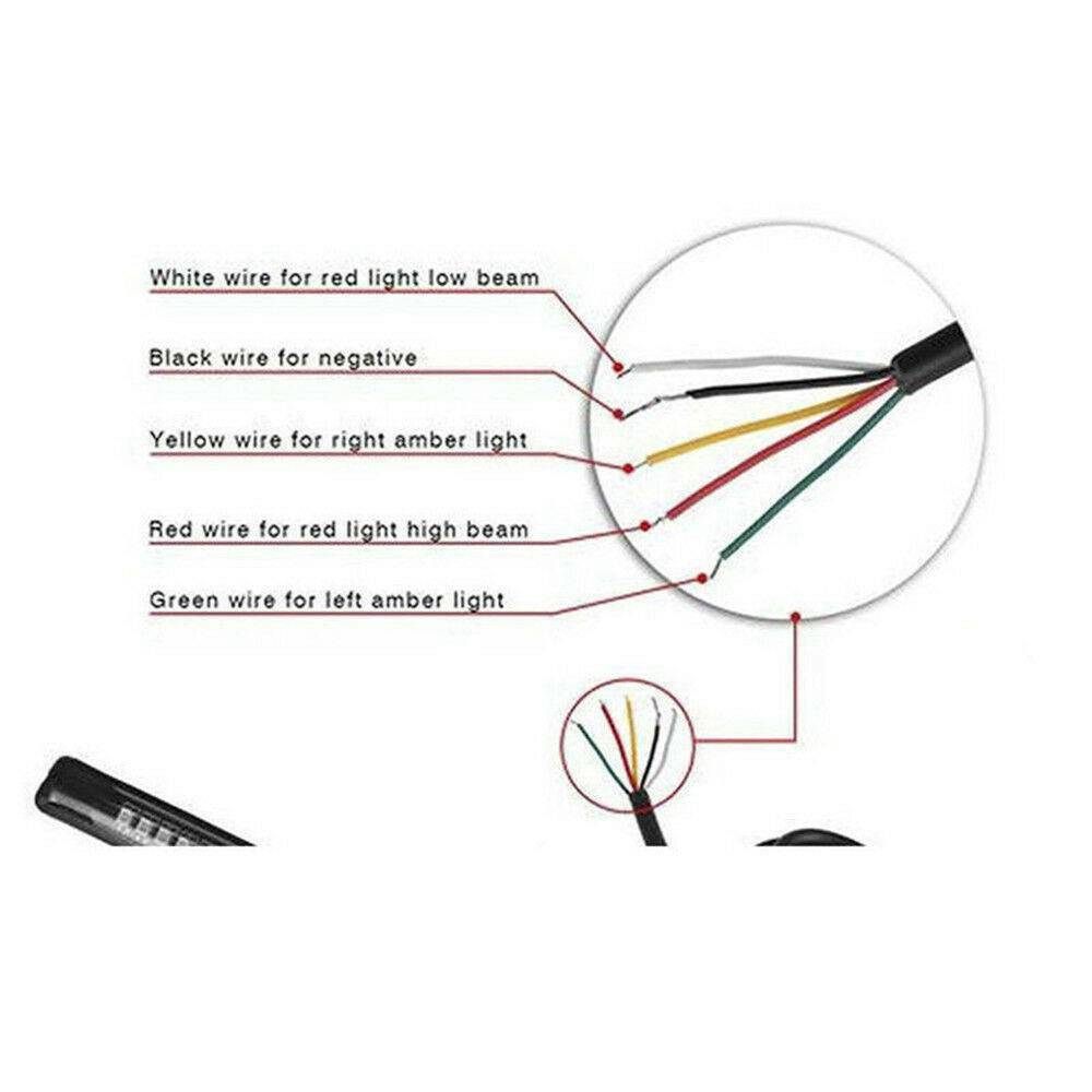 48LED Universal Flexible Motorcycle Light Strip Rear Tail Brake Stop Turn Signal