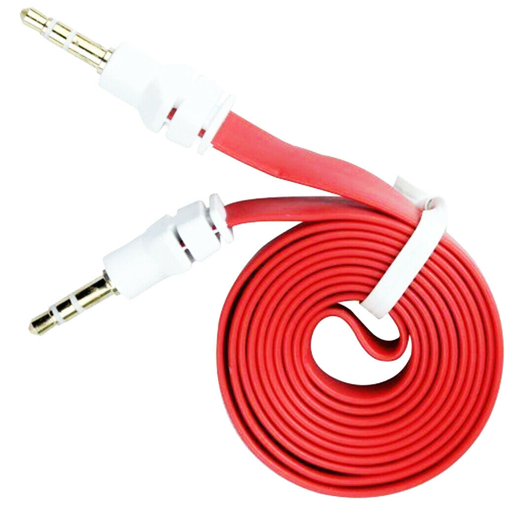 3.5mm   Male to Male Audio Cable Cord for Computer Mobile Phone Red