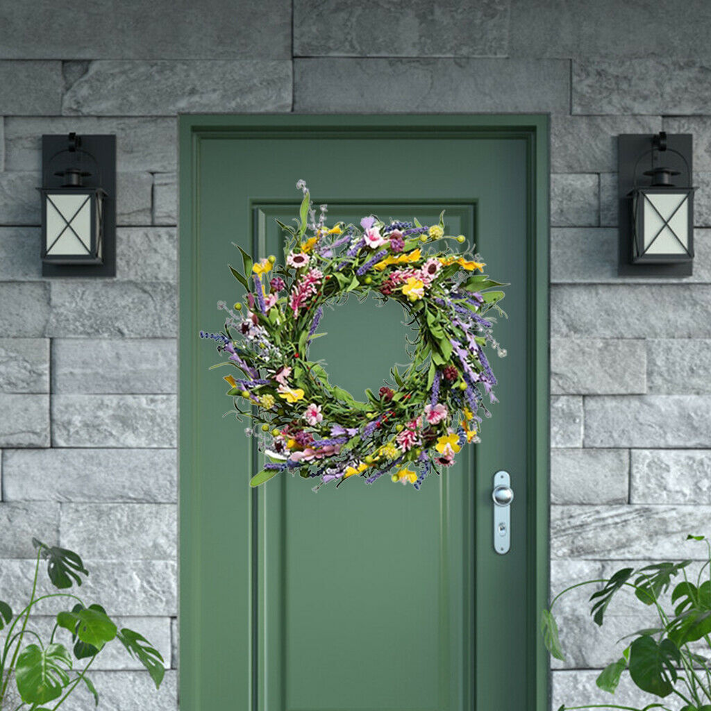 Simulation Artificial Flower Wreath Front Door Garland Farmhouse Party Decor