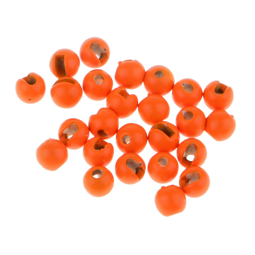 50 lot Slotted Tungsten Beads Anti-rust Fly Tying Materials Nymph Head Jig