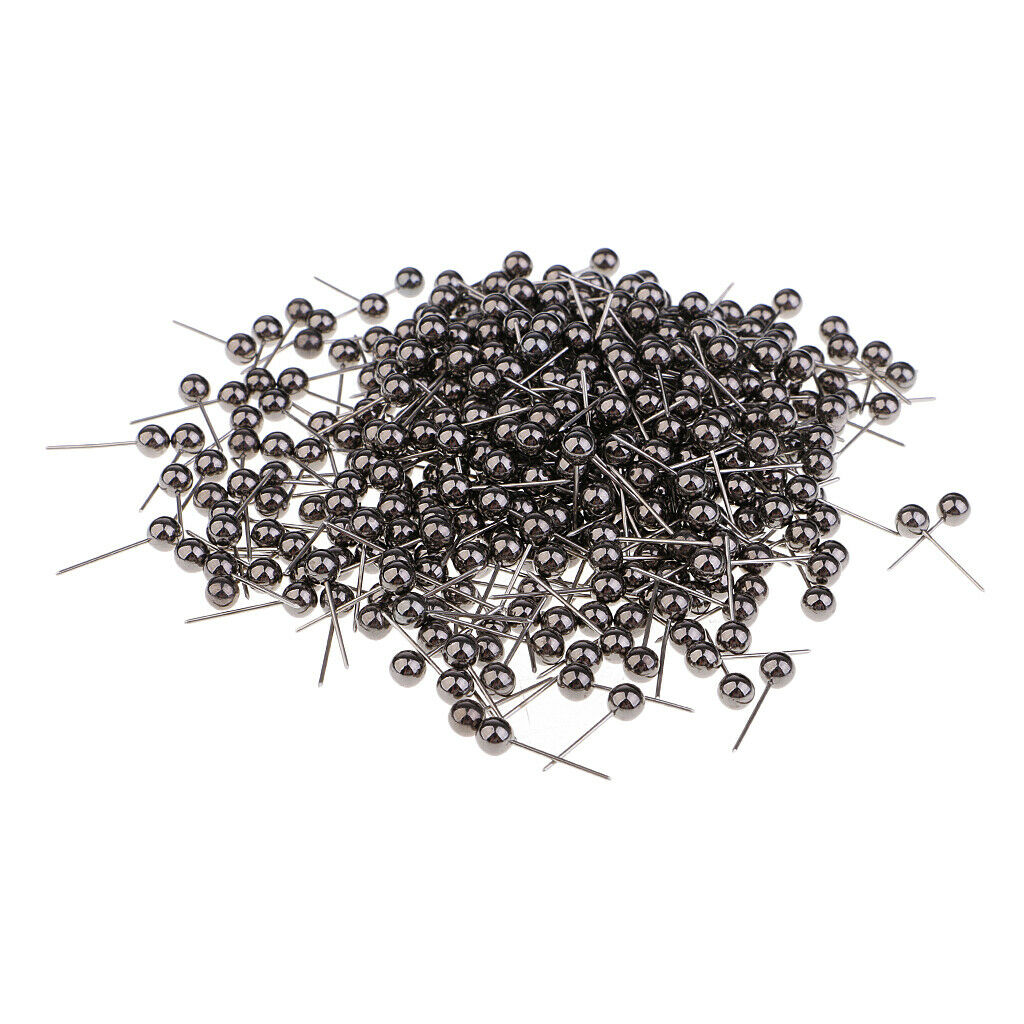 400pcs Push Pins 0.16 inch Metallic Round Head with Stainless Steel Point For