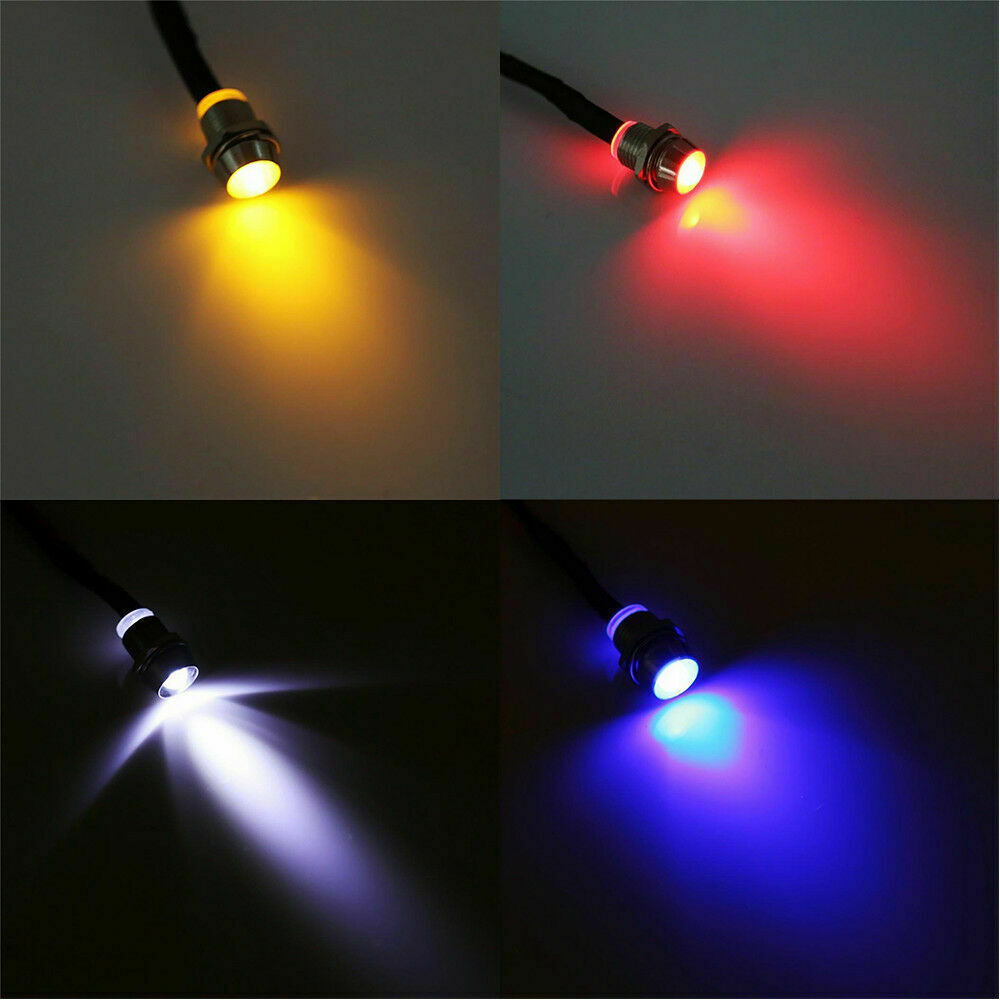 10x 12V Led Panel Indicator Lights Lamp Pilot Dash Directional Car Truck Boat