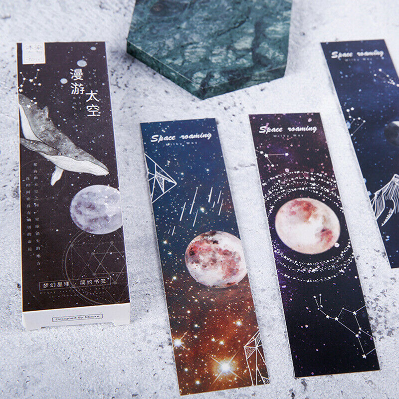 30pcs/lot Roaming space Paper bookmarks stationery book holder message ca.l8
