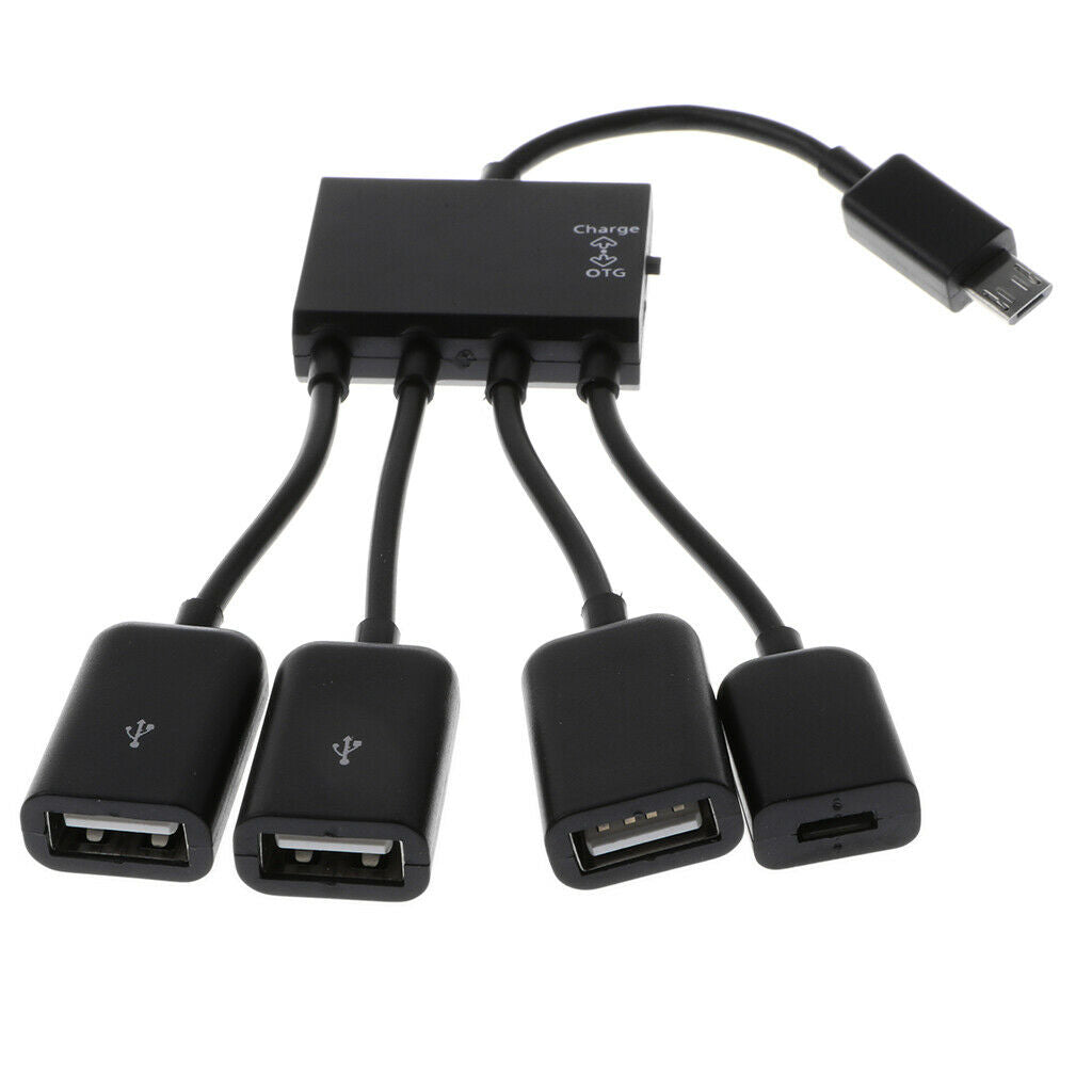 Micro USB to Micro USB + 3x USB Charge OTG Hub Host Adapter for   HTC