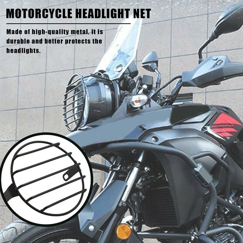 Motorcycle Headlight Cover-7Inch Retro Old School Metal Motorcycle Grill Side G1