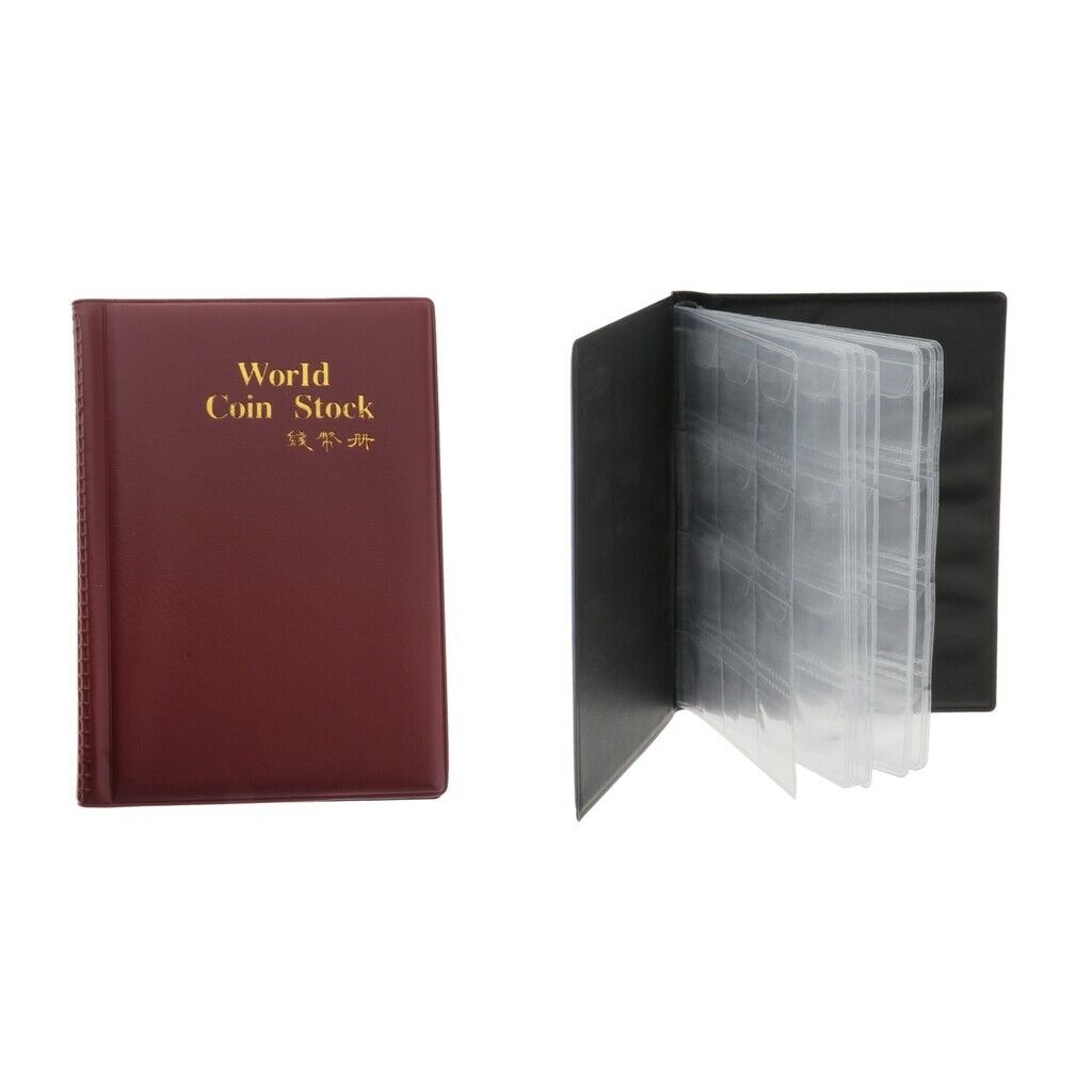 2pcs 120 Grids Coin Storage Album Commemorative Coin Currency Collector Book