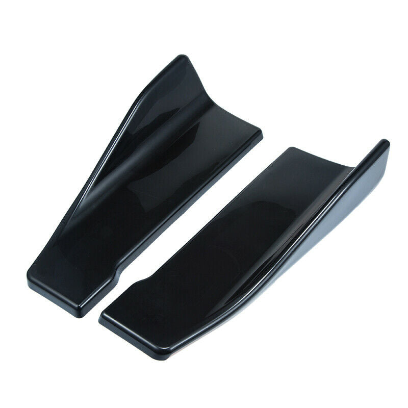 Pair Car Bumper Spoiler Rear Lip Canards Diffuser Wrap Angle Shovel Side Skirt