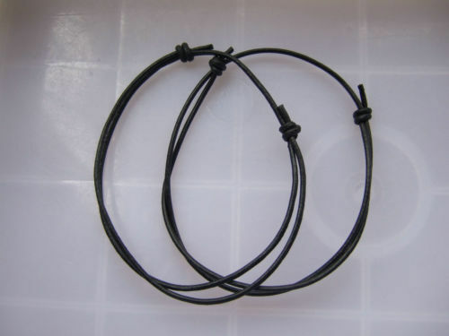 Simple 3pcs Black Leather Cord Lucky Bracelet Anklet Adjustable For Men Women