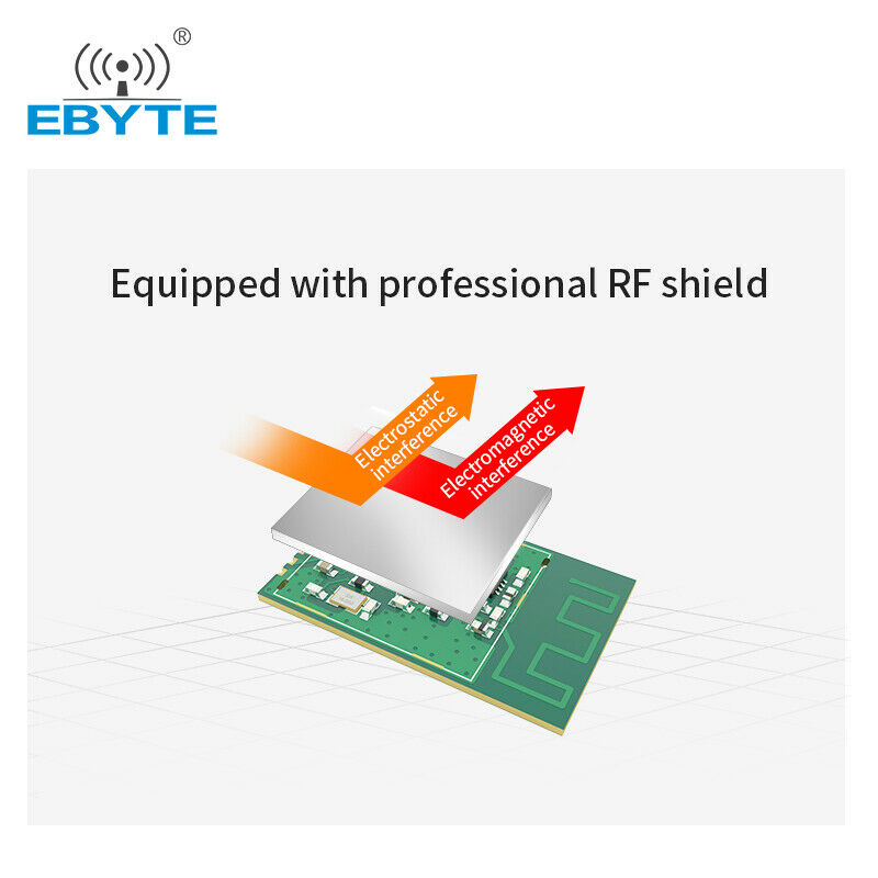 2.4GHz Wireless RF SMD Module nRF24L01P PA+LNA 27dBm 2200m E01-2G4M27S