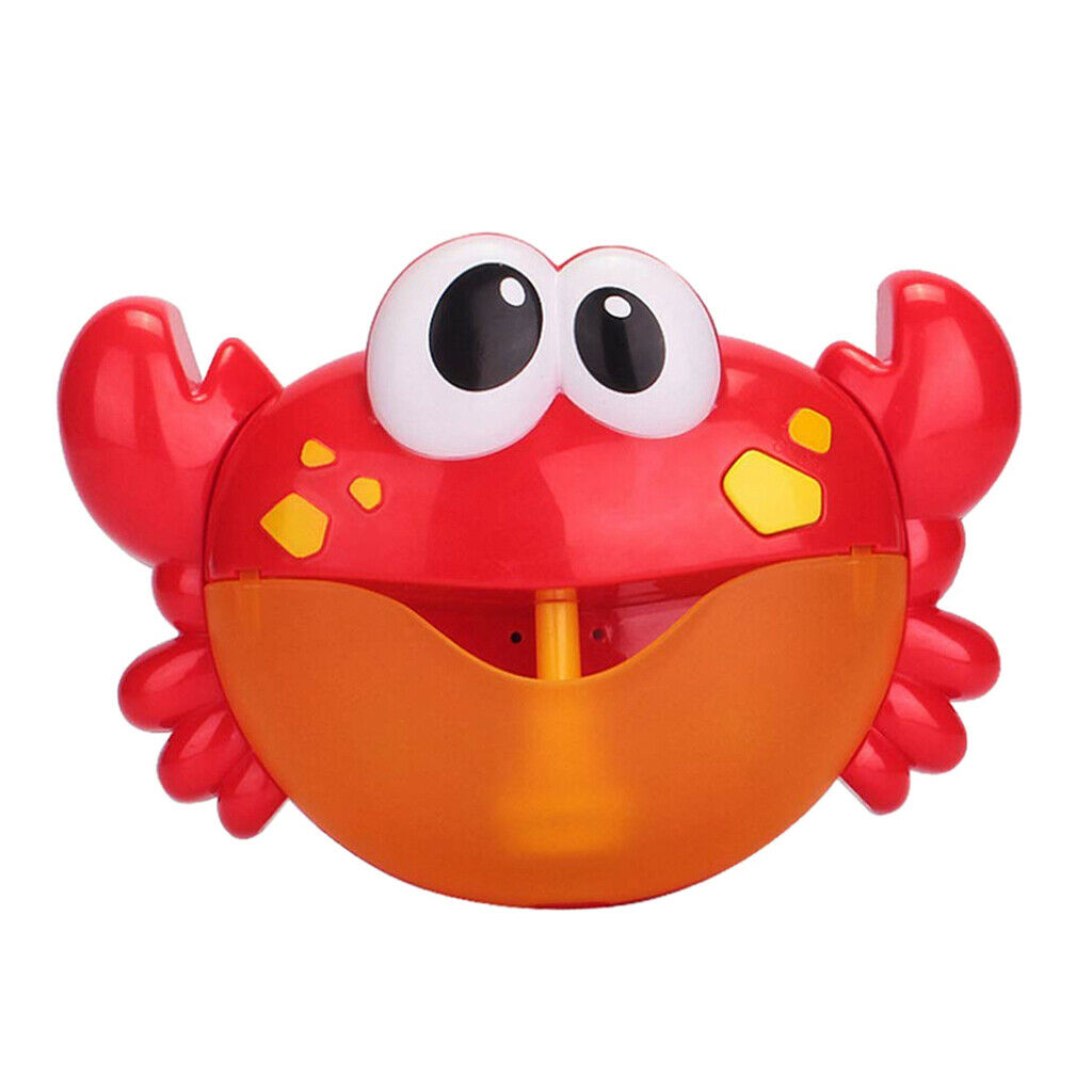 Baby Kid's Music Bath Shower Bubble Maker Machine Crab Automatic Plastic Red