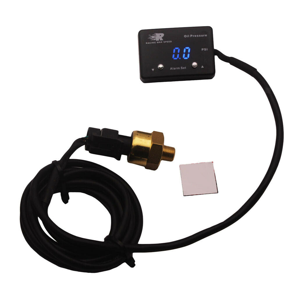 Electronic Oil-Pressure-Gauges With Sensor Digital Blue-Display High-Quality