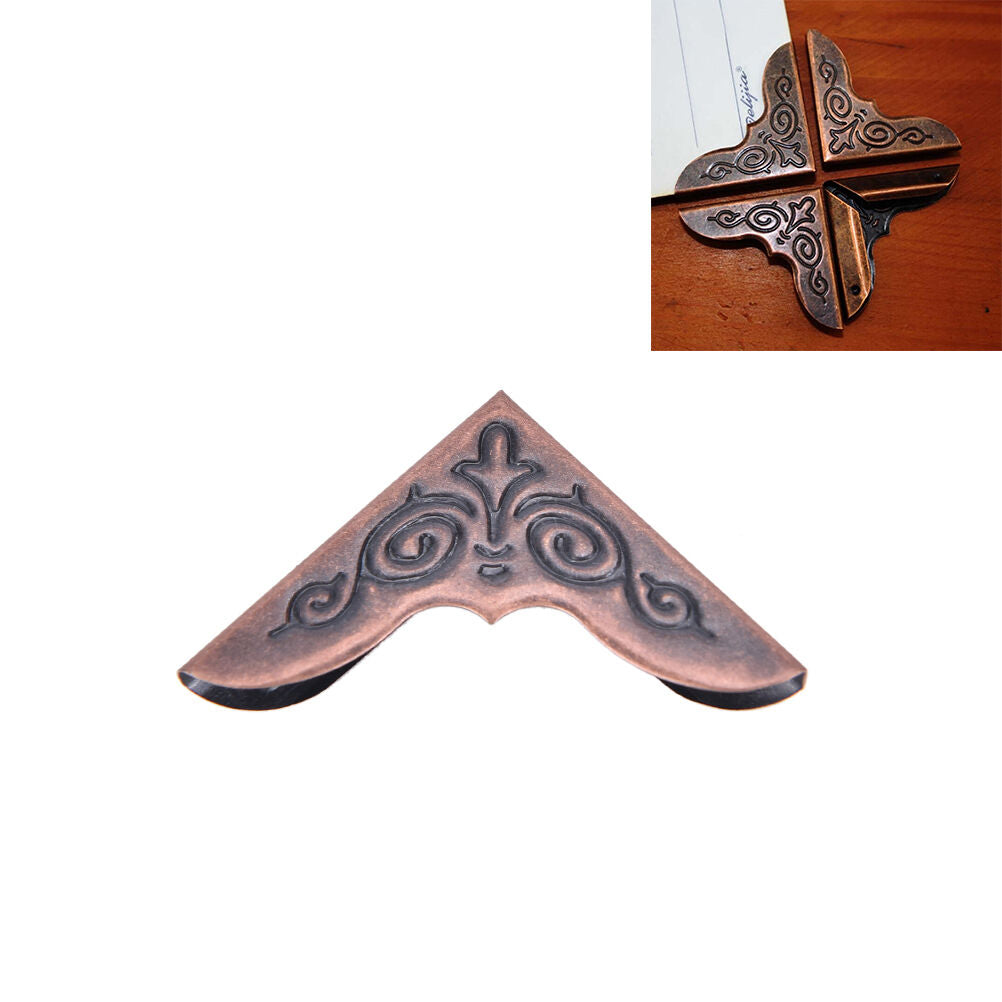 12Pcs Gift Book Scrapbooking Albums Folders Corner Protectors Bronze Tone .l8