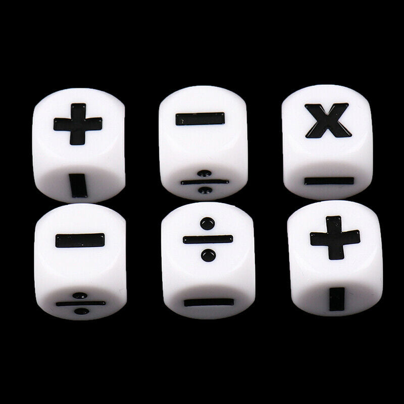 6pcs Addition Subtraction Multiplication Division Symbol Dice Operation P.l8