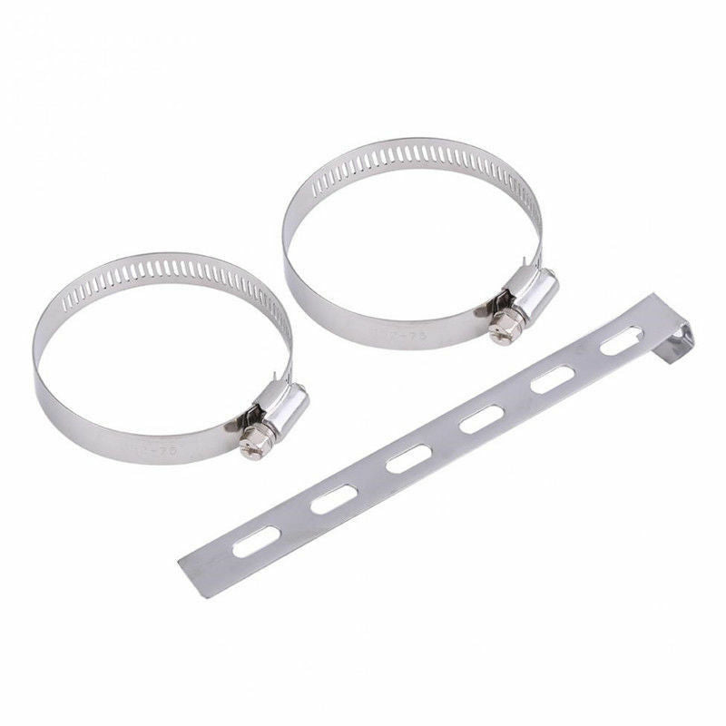 Car Aluminum Alloy Air Intake Kit Pipe 3"+Cold Air Intake Filter+Clamp Blue