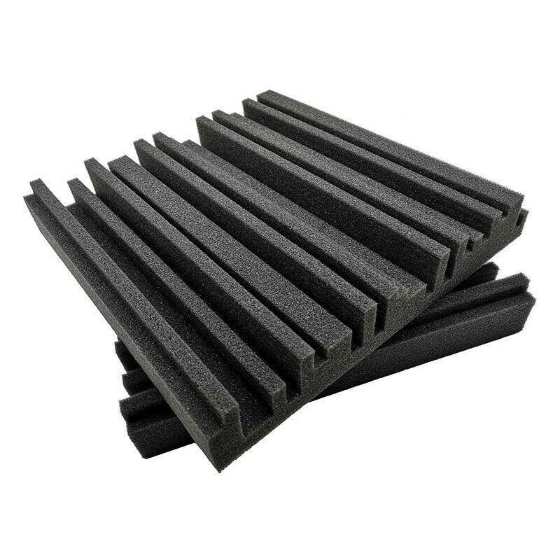 1X(6 Pcs Acoustic Studio Absorption Foam Panel Broadband Sound Absorber Peri3F6)