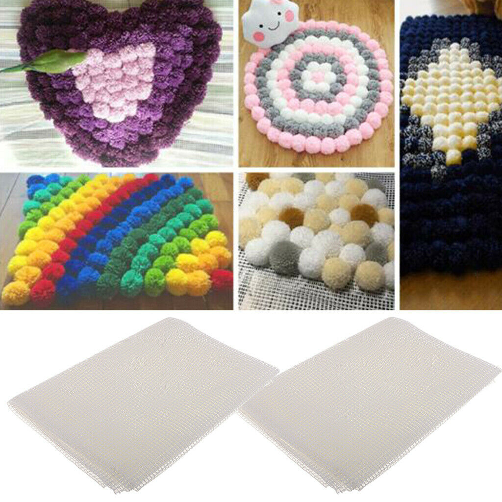 2x Blank Latch Hook Rug Canvas Fabric Carpet Mat Tapestry Making DIY Crafts